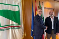 Bonaccini riceve Ximo Puig, presidente della Comunità Valenciana