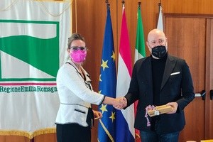 Bonaccini incontra il console generale dei Paesi Bassi, Mascha Baak