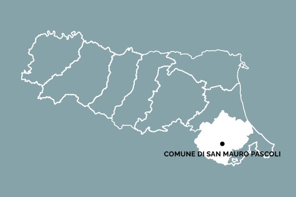 Posizione del comune di San Mauro Pascoli nella Regione Emilia-Romagna